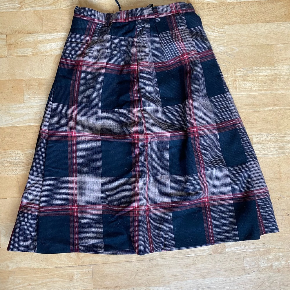 Daks London Simpson Piccadilly Vintage Plaid Wool Tartan Skirt Size 10